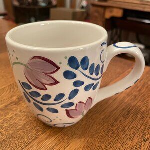KIC Brushes Handpainted Flower Themed Coffee Cup Mug
